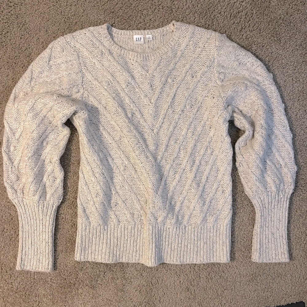 GAP Bobble Sweater with Puff Sleeves